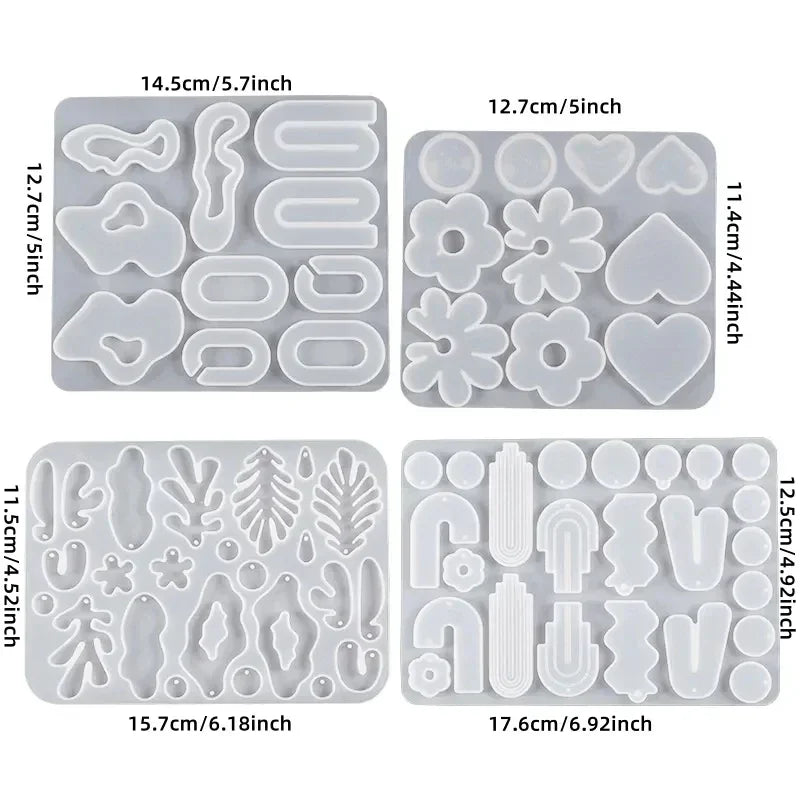 Buy The Best By Artsulli - Art is Long Life Short - DIY Earrings Epoxy Resin Mold Set Geometric Pendants Necklaces Jewelry Making Silicone
