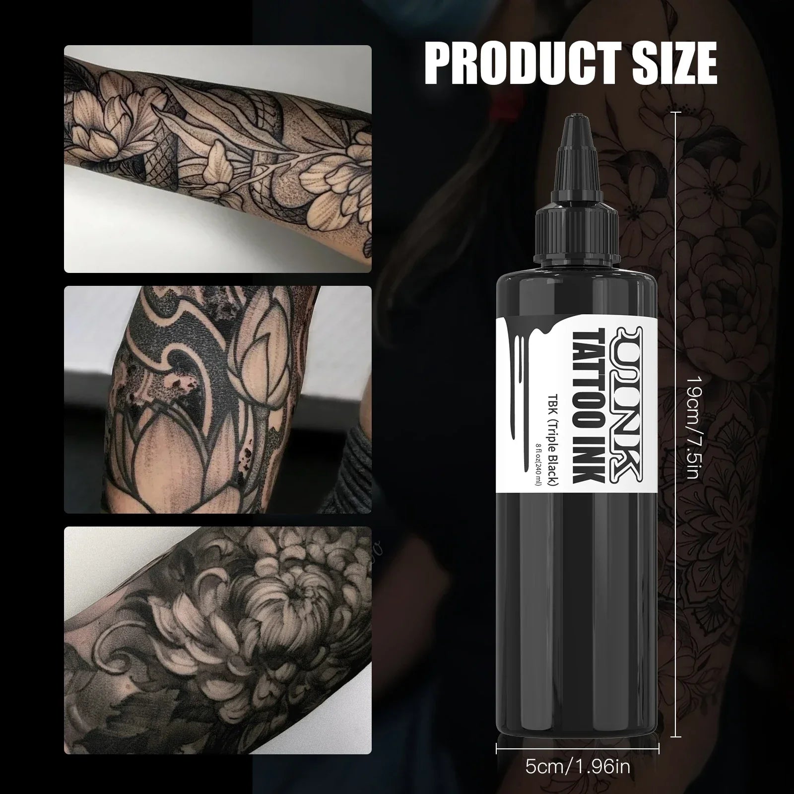 Buy The Best By Artsulli - Art is Long Life Short - DQFART 240ml Triple Black/Withe Professional Tattoo Ink For Permanent Semi-permanent