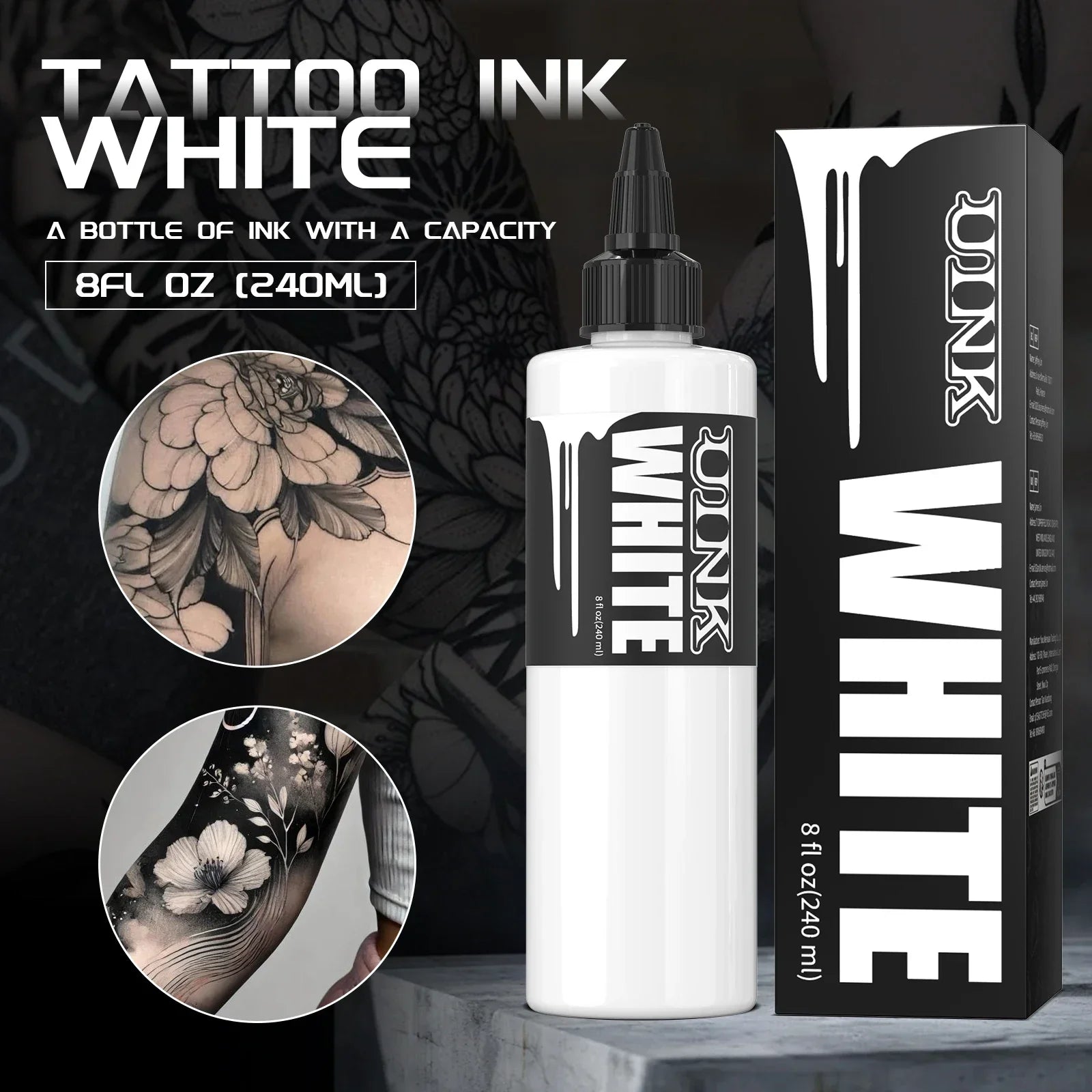Buy The Best By Artsulli - Art is Long Life Short - DQFART 240ml Triple Black/Withe Professional Tattoo Ink For Permanent Semi-permanent