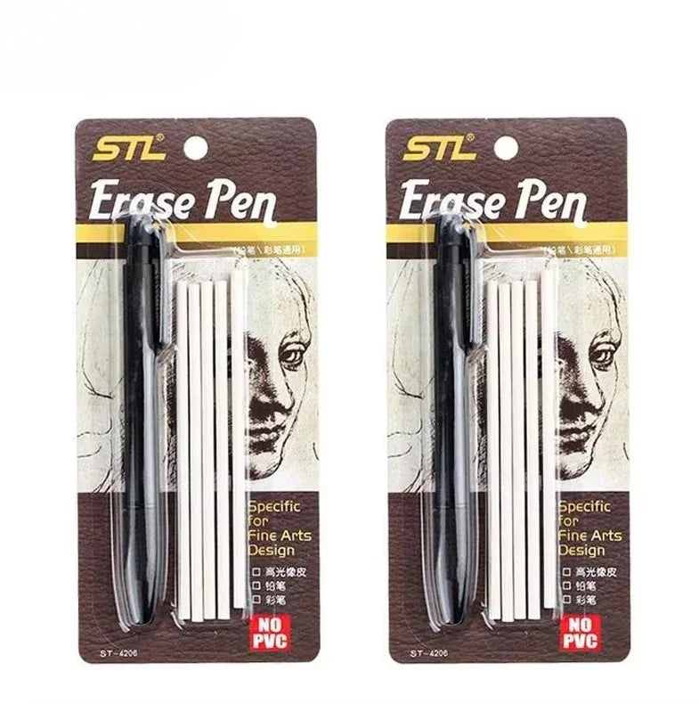 Buy The Best By Artsulli - Art is Long Life Short - Eraser Pen Mechanical Rubber Refillable Sketch Drawing Press Retractable Pencil