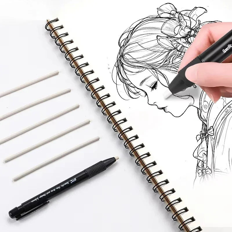Buy The Best By Artsulli - Art is Long Life Short - Eraser Pen Mechanical Rubber Refillable Sketch Drawing Press Retractable Pencil