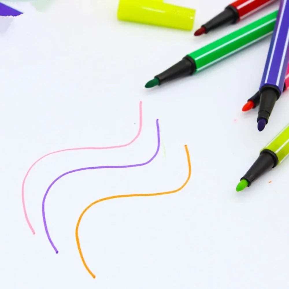 Buy The Best By Artsulli - Art is Long Life Short - Fancy 12/18/24/36 Colors Washable Colored Pen Painting Marker Artist Drawing Set