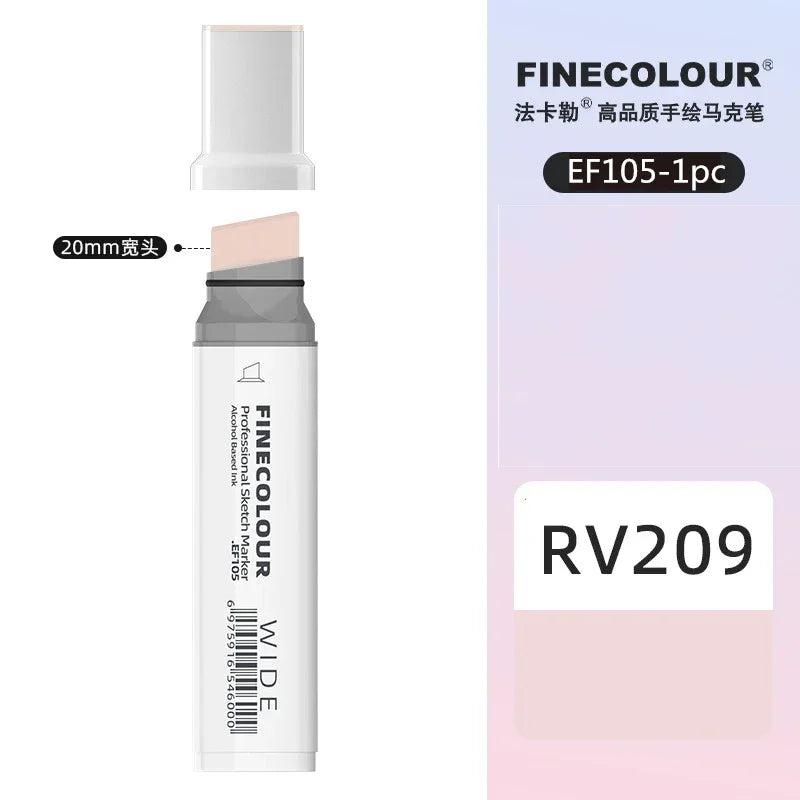 Buy The Best By Artsulli - Art is Long Life Short - Finecolour 20mm Wide Markers Alcohol Line Sketching Pen Drawing School Supplies EF105