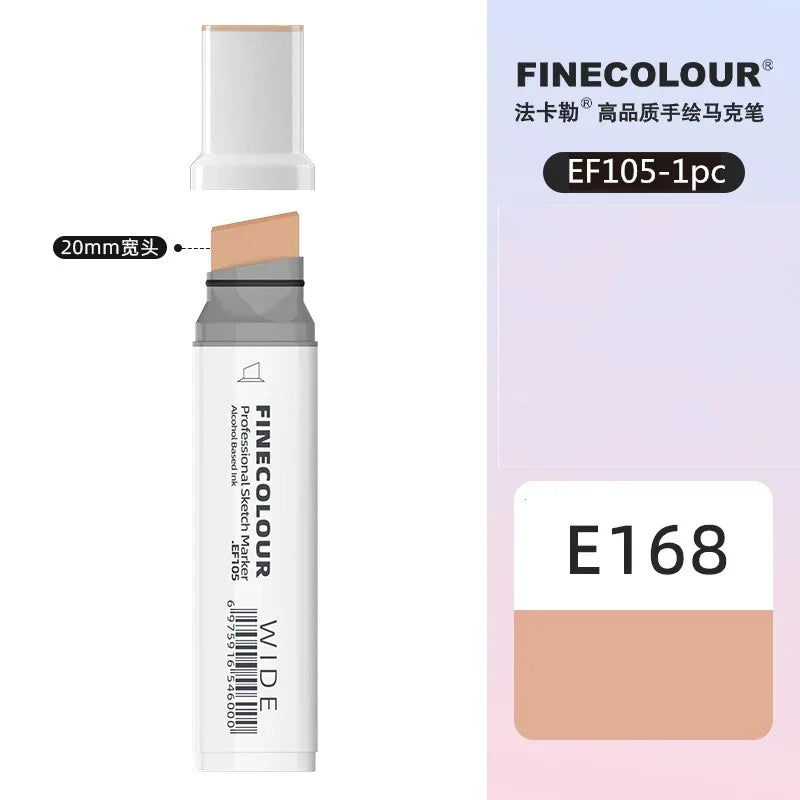 Buy The Best By Artsulli - Art is Long Life Short - Finecolour 20mm Wide Markers Alcohol Line Sketching Pen Drawing School Supplies EF105