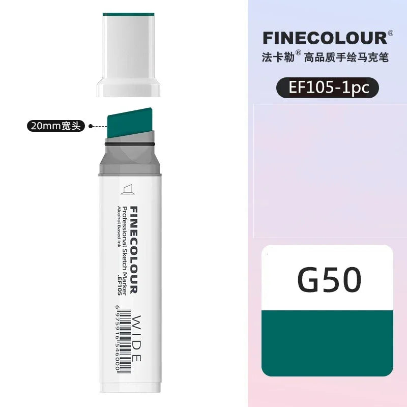 Buy The Best By Artsulli - Art is Long Life Short - Finecolour 20mm Wide Markers Alcohol Line Sketching Pen Drawing School Supplies EF105