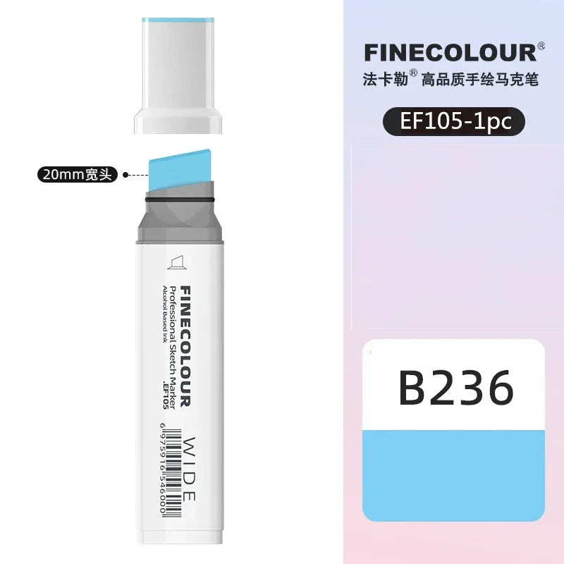Buy The Best By Artsulli - Art is Long Life Short - Finecolour 20mm Wide Markers Alcohol Line Sketching Pen Drawing School Supplies EF105