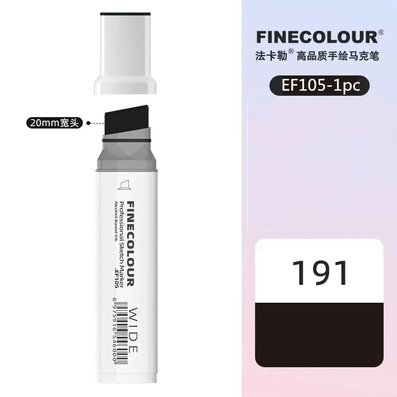 Buy The Best By Artsulli - Art is Long Life Short - Finecolour 20mm Wide Markers Alcohol Line Sketching Pen Drawing School Supplies EF105