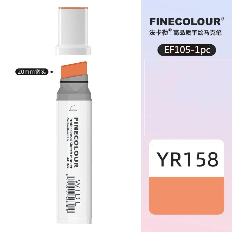 Buy The Best By Artsulli - Art is Long Life Short - Finecolour 20mm Wide Markers Alcohol Line Sketching Pen Drawing School Supplies EF105