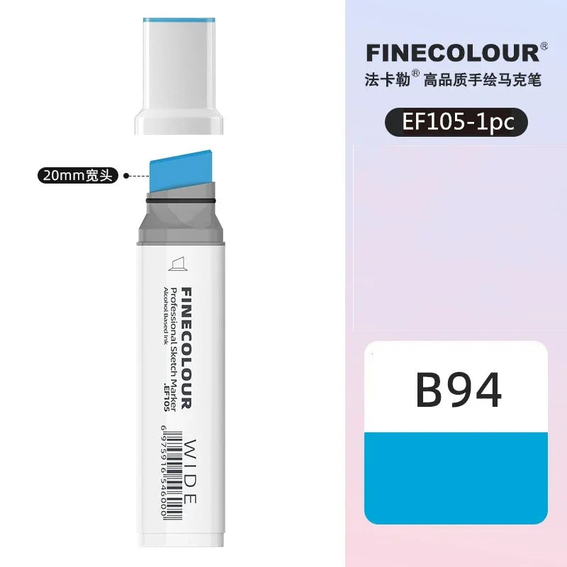 Buy The Best By Artsulli - Art is Long Life Short - Finecolour 20mm Wide Markers Alcohol Line Sketching Pen Drawing School Supplies EF105