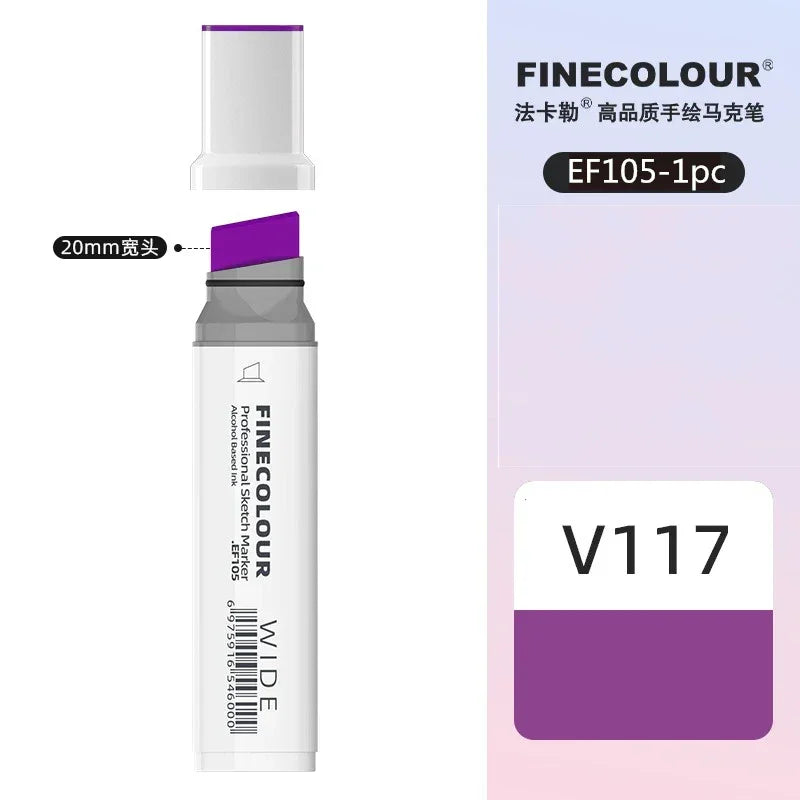 Buy The Best By Artsulli - Art is Long Life Short - Finecolour 20mm Wide Markers Alcohol Line Sketching Pen Drawing School Supplies EF105