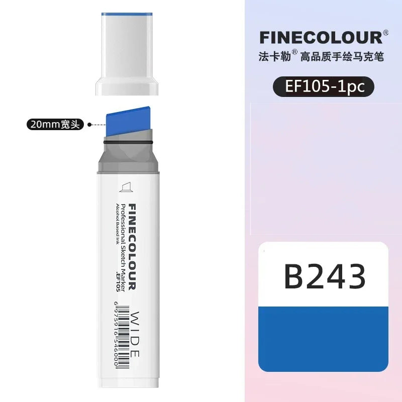 Buy The Best By Artsulli - Art is Long Life Short - Finecolour 20mm Wide Markers Alcohol Line Sketching Pen Drawing School Supplies EF105
