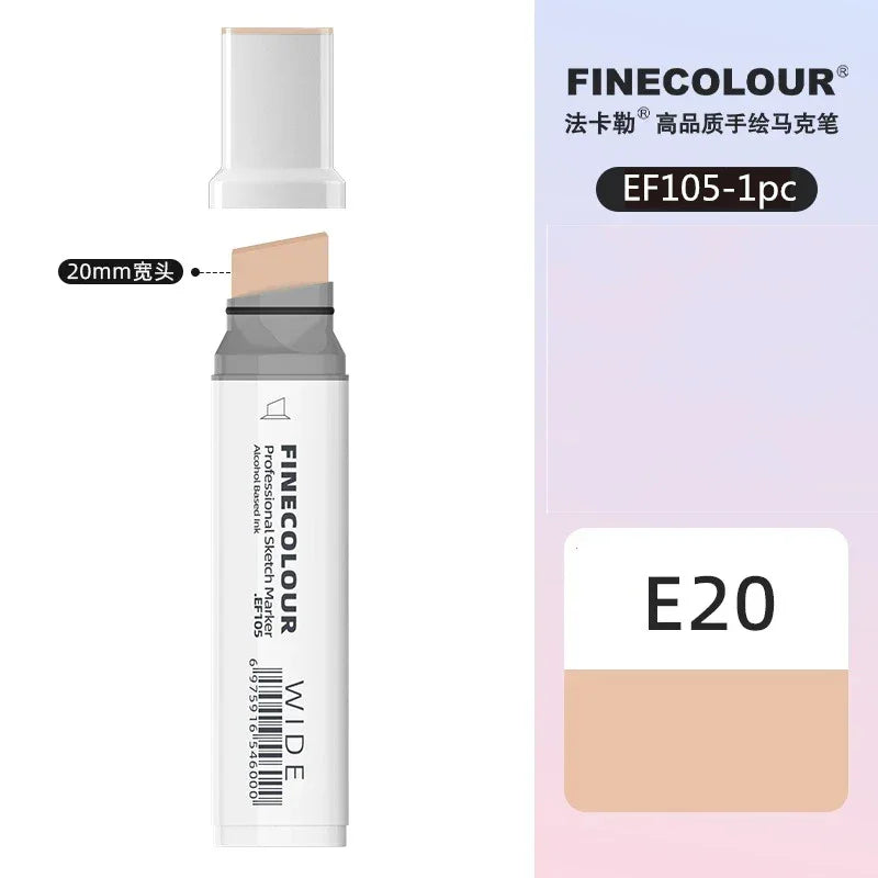 Buy The Best By Artsulli - Art is Long Life Short - Finecolour 20mm Wide Markers Alcohol Line Sketching Pen Drawing School Supplies EF105