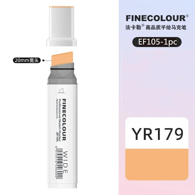 Buy The Best By Artsulli - Art is Long Life Short - Finecolour 20mm Wide Markers Alcohol Line Sketching Pen Drawing School Supplies EF105