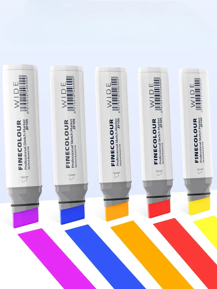 Buy The Best By Artsulli - Art is Long Life Short - Finecolour 20mm Wide Markers Alcohol Line Sketching Pen Drawing School Supplies EF105