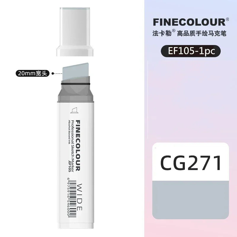 Buy The Best By Artsulli - Art is Long Life Short - Finecolour 20mm Wide Markers Alcohol Line Sketching Pen Drawing School Supplies EF105