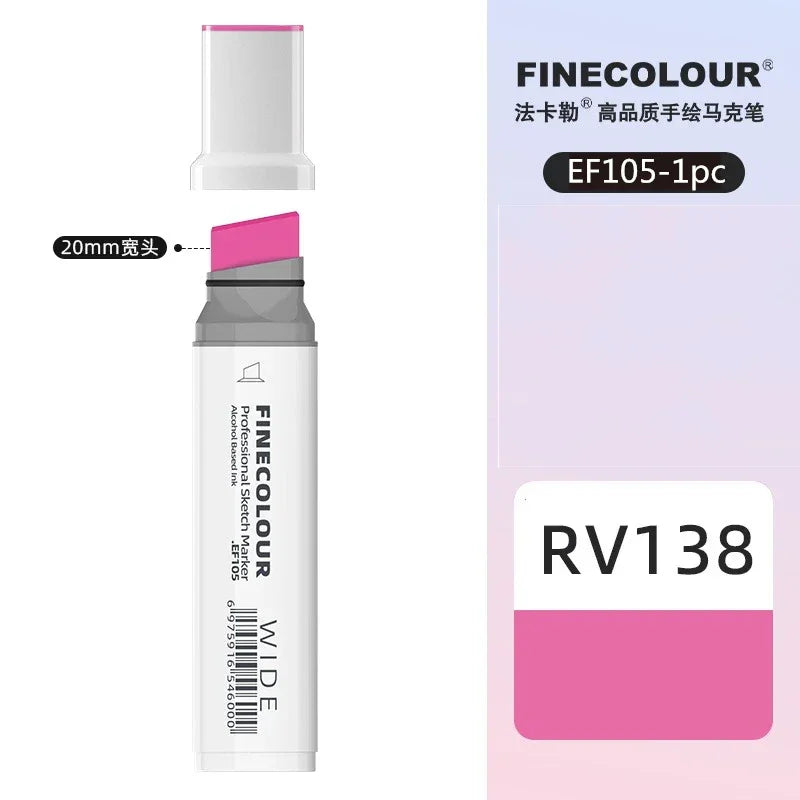 Buy The Best By Artsulli - Art is Long Life Short - Finecolour 20mm Wide Markers Alcohol Line Sketching Pen Drawing School Supplies EF105