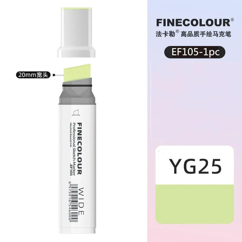 Buy The Best By Artsulli - Art is Long Life Short - Finecolour 20mm Wide Markers Alcohol Line Sketching Pen Drawing School Supplies EF105