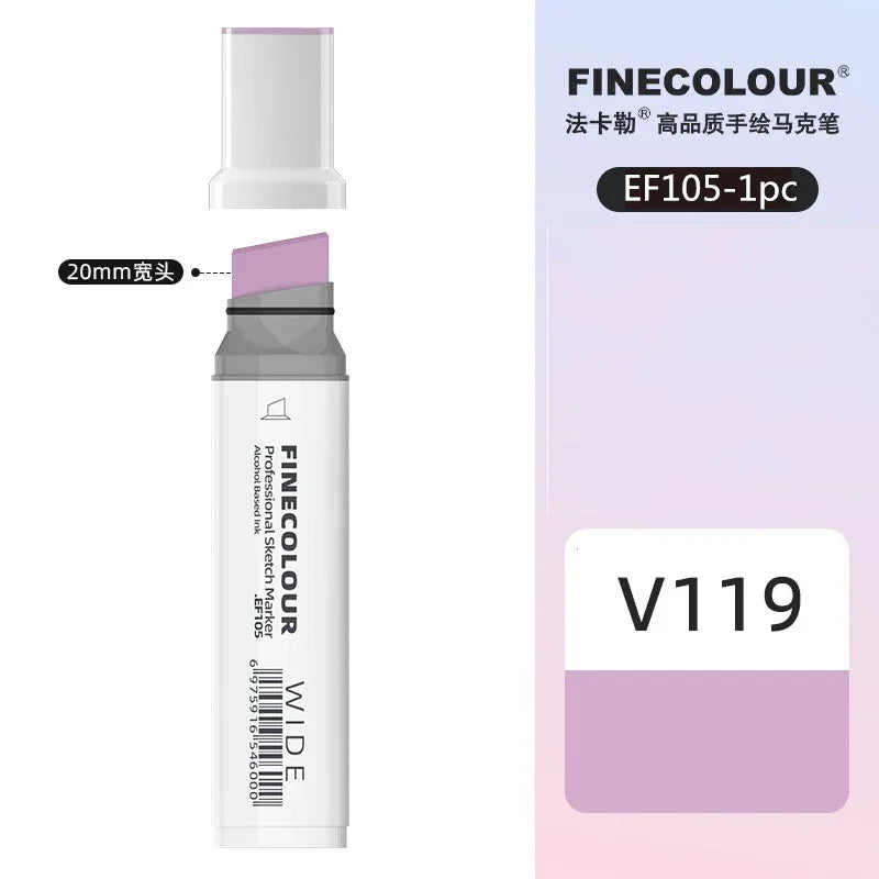 Buy The Best By Artsulli - Art is Long Life Short - Finecolour 20mm Wide Markers Alcohol Line Sketching Pen Drawing School Supplies EF105