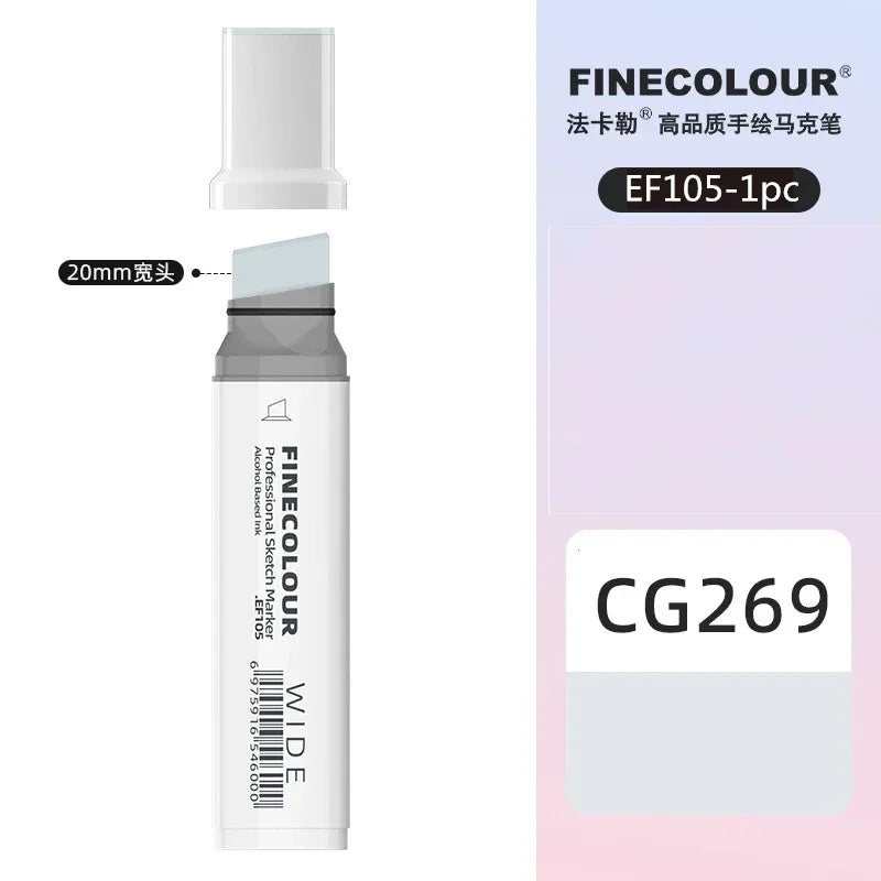 Buy The Best By Artsulli - Art is Long Life Short - Finecolour 20mm Wide Markers Alcohol Line Sketching Pen Drawing School Supplies EF105