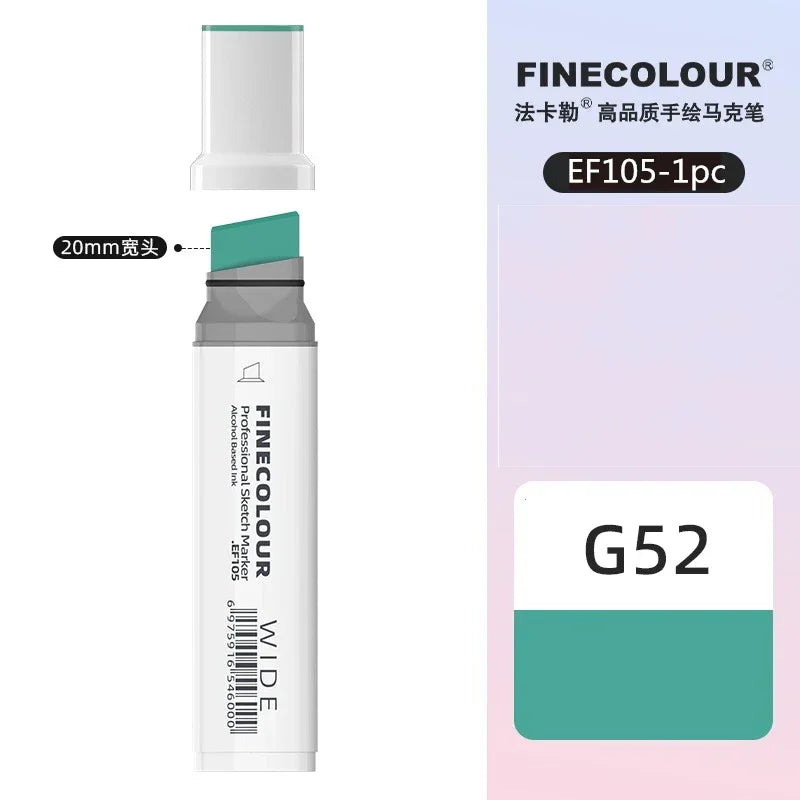 Buy The Best By Artsulli - Art is Long Life Short - Finecolour 20mm Wide Markers Alcohol Line Sketching Pen Drawing School Supplies EF105