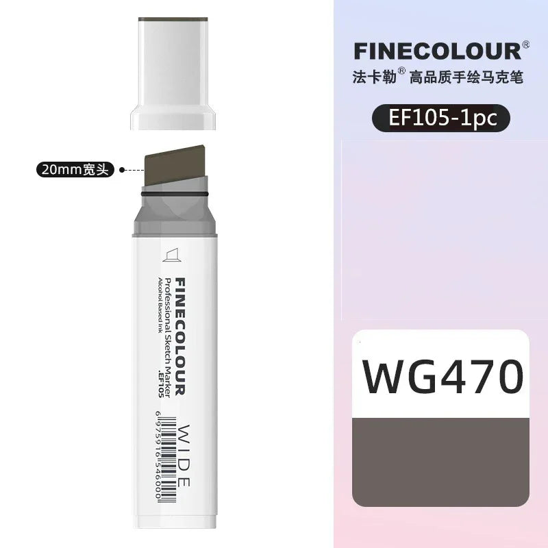 Buy The Best By Artsulli - Art is Long Life Short - Finecolour 20mm Wide Markers Alcohol Line Sketching Pen Drawing School Supplies EF105