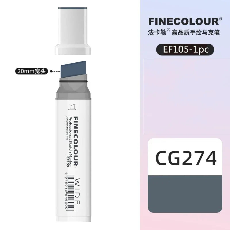 Buy The Best By Artsulli - Art is Long Life Short - Finecolour 20mm Wide Markers Alcohol Line Sketching Pen Drawing School Supplies EF105