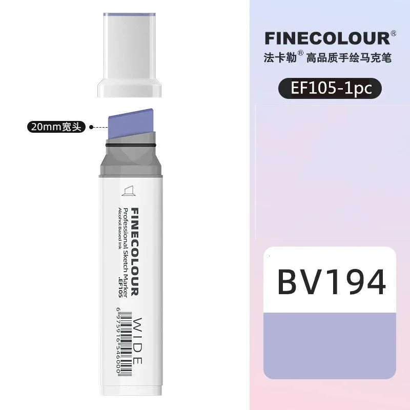 Buy The Best By Artsulli - Art is Long Life Short - Finecolour 20mm Wide Markers Alcohol Line Sketching Pen Drawing School Supplies EF105