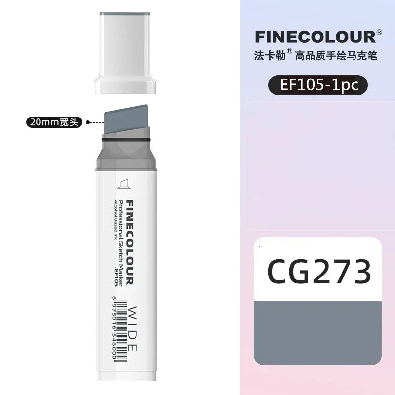 Buy The Best By Artsulli - Art is Long Life Short - Finecolour 20mm Wide Markers Alcohol Line Sketching Pen Drawing School Supplies EF105