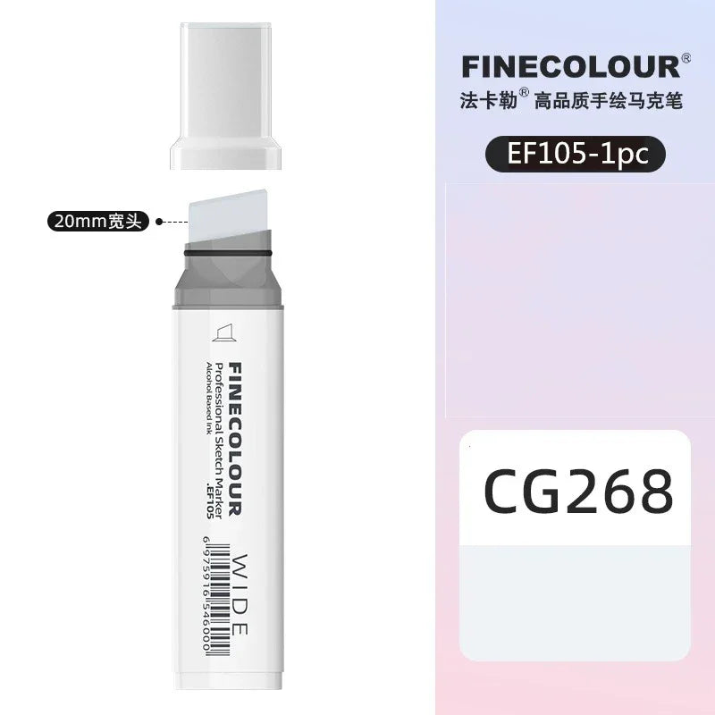 Buy The Best By Artsulli - Art is Long Life Short - Finecolour 20mm Wide Markers Alcohol Line Sketching Pen Drawing School Supplies EF105