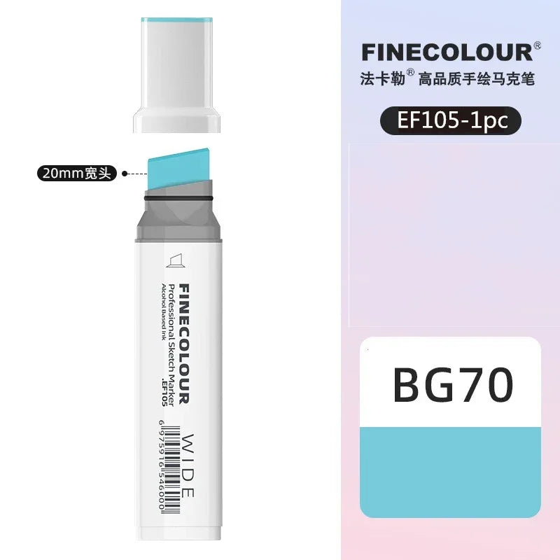 Buy The Best By Artsulli - Art is Long Life Short - Finecolour 20mm Wide Markers Alcohol Line Sketching Pen Drawing School Supplies EF105