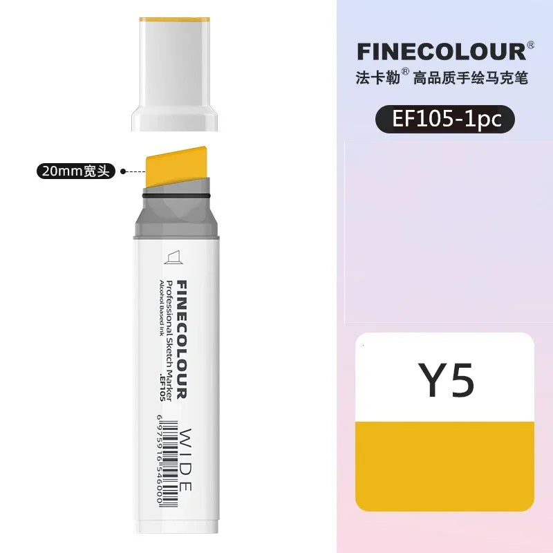 Buy The Best By Artsulli - Art is Long Life Short - Finecolour 20mm Wide Markers Alcohol Line Sketching Pen Drawing School Supplies EF105