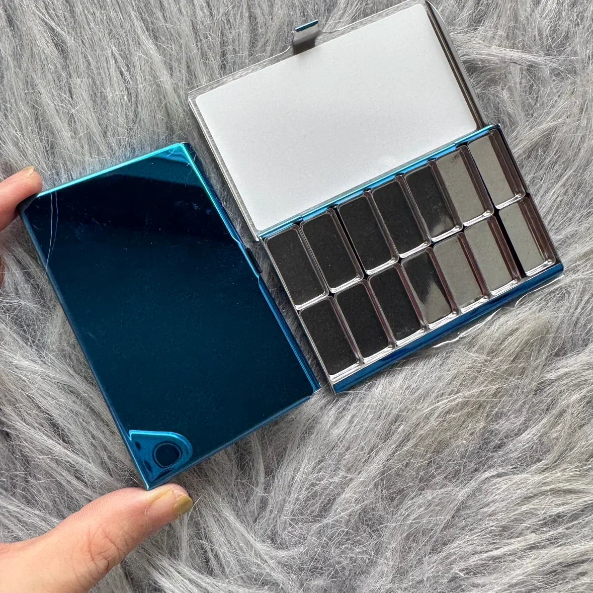 Buy The Best By Artsulli - Art is Long Life Short - Gem Blue Ultra-thin TN Watercolor Box Travel Portable Palette Pigment Pack Magnetic