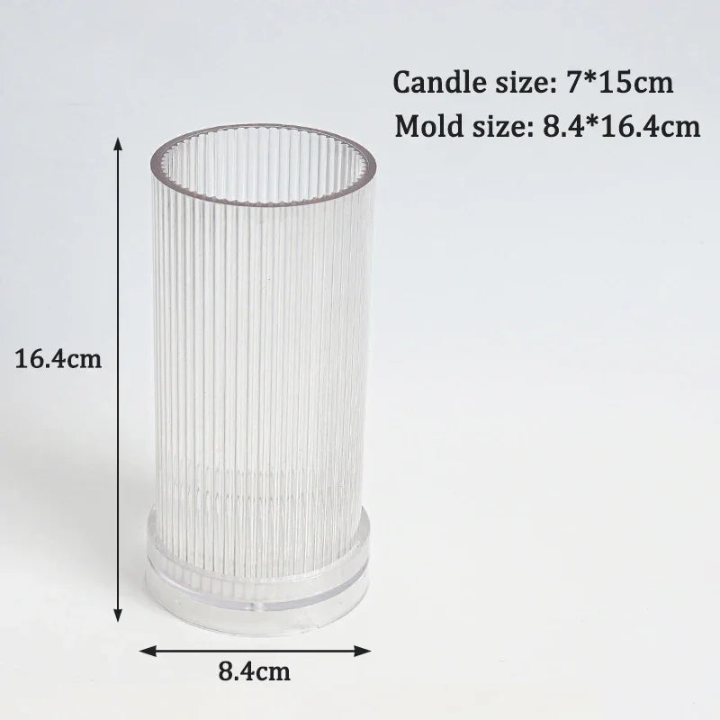 Buy The Best By Artsulli - Art is Long Life Short - Geometric Striped Candle Mold Easy Demould DIY Cylindrical Flat Top Acrylic Plastic
