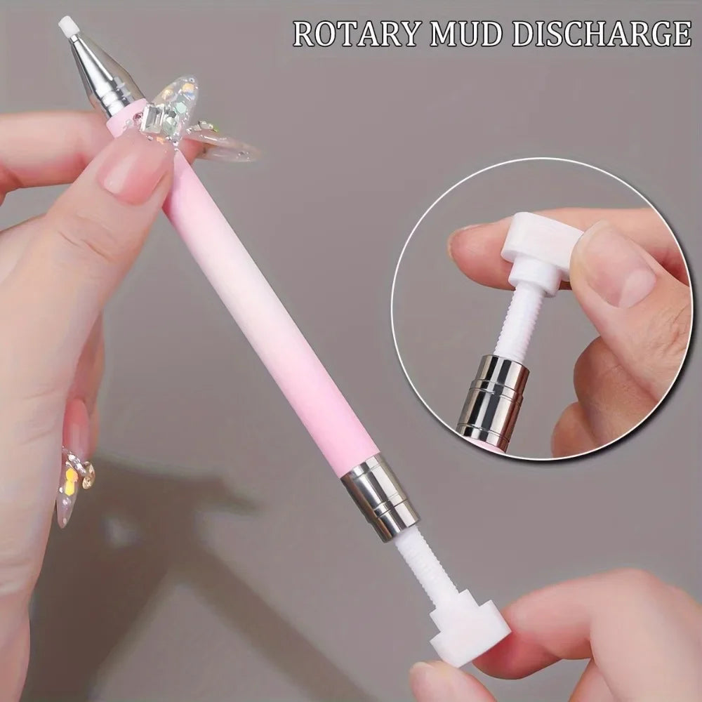 Buy The Best By Artsulli - Art is Long Life Short - Gradient Point Drill Wax Stick with Self-Adhesive Rotating Nail Tool Portable Dotting