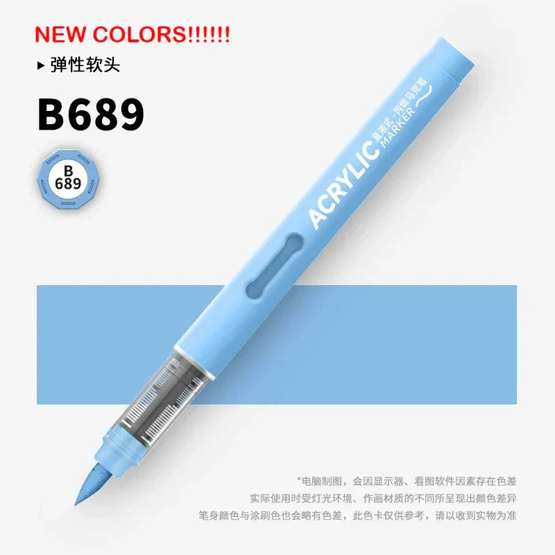 Buy The Best By Artsulli - Art is Long Life Short - GRASP 1PC 120 Colors Direct-liquid Acrylic Brush Markers Pen Waterproof Pens Soft