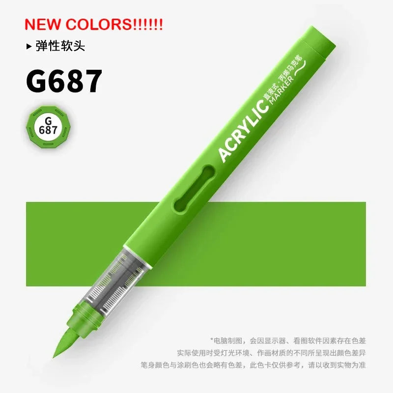 Buy The Best By Artsulli - Art is Long Life Short - GRASP 1PC 120 Colors Direct-liquid Acrylic Brush Markers Pen Waterproof Pens Soft