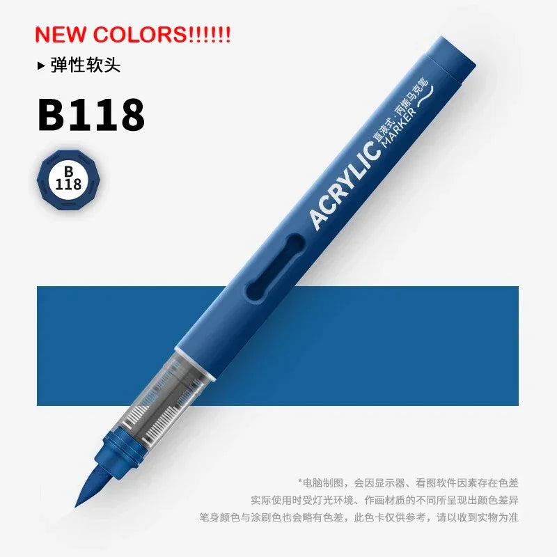 Buy The Best By Artsulli - Art is Long Life Short - GRASP 1PC 120 Colors Direct-liquid Acrylic Brush Markers Pen Waterproof Pens Soft