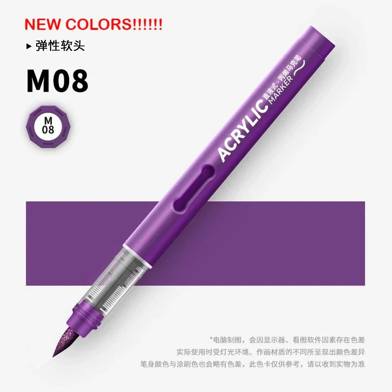 Buy The Best By Artsulli - Art is Long Life Short - GRASP 1PC 120 Colors Direct-liquid Acrylic Brush Markers Pen Waterproof Pens Soft