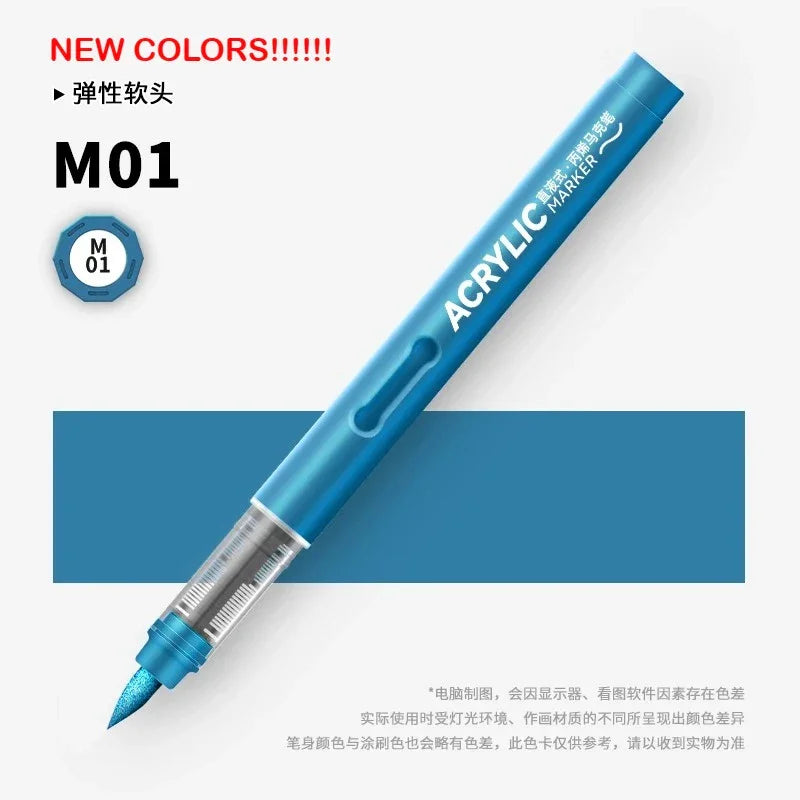Buy The Best By Artsulli - Art is Long Life Short - GRASP 1PC 120 Colors Direct-liquid Acrylic Brush Markers Pen Waterproof Pens Soft