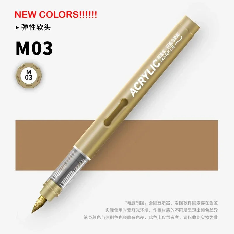Buy The Best By Artsulli - Art is Long Life Short - GRASP 1PC 120 Colors Direct-liquid Acrylic Brush Markers Pen Waterproof Pens Soft