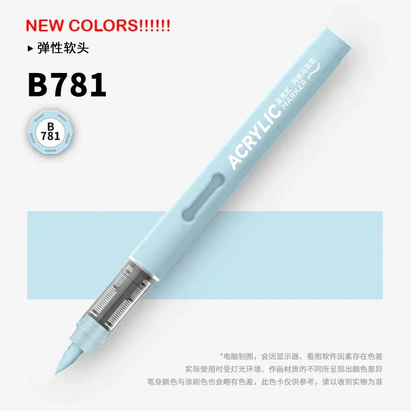 Buy The Best By Artsulli - Art is Long Life Short - GRASP 1PC 120 Colors Direct-liquid Acrylic Brush Markers Pen Waterproof Pens Soft