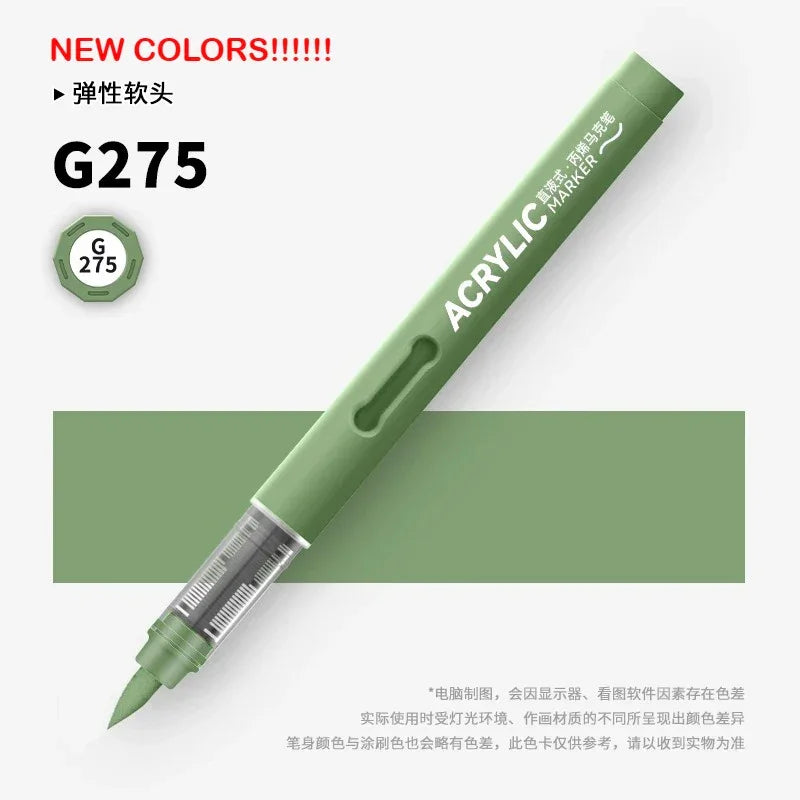 Buy The Best By Artsulli - Art is Long Life Short - GRASP 1PC 120 Colors Direct-liquid Acrylic Brush Markers Pen Waterproof Pens Soft
