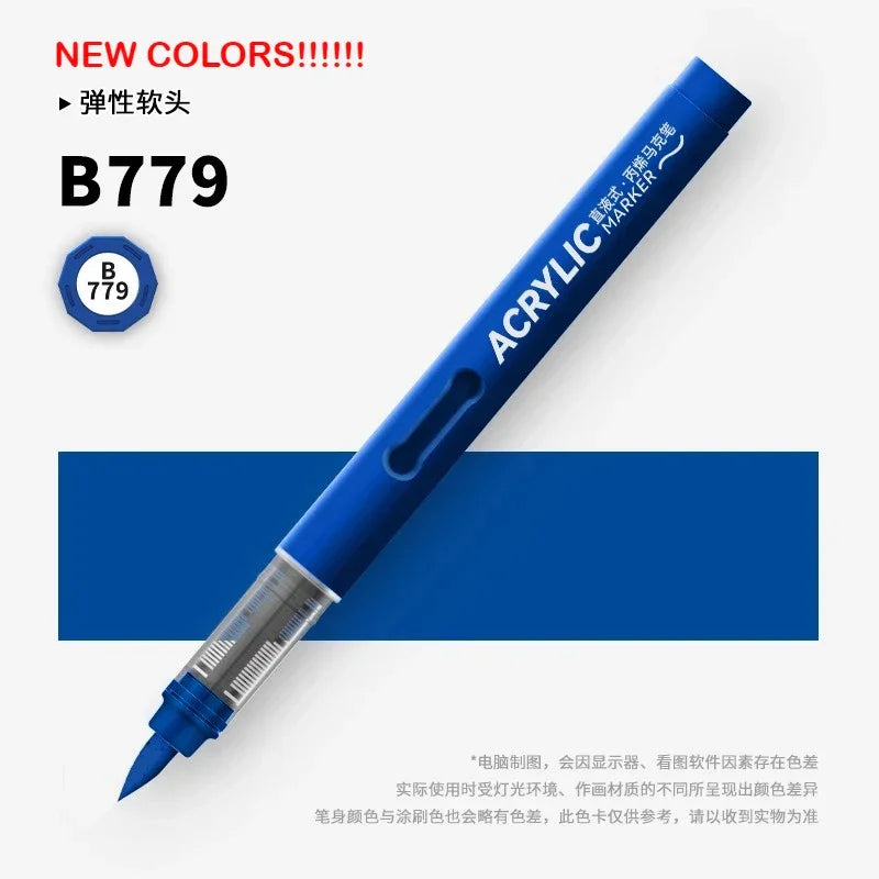Buy The Best By Artsulli - Art is Long Life Short - GRASP 1PC 120 Colors Direct-liquid Acrylic Brush Markers Pen Waterproof Pens Soft