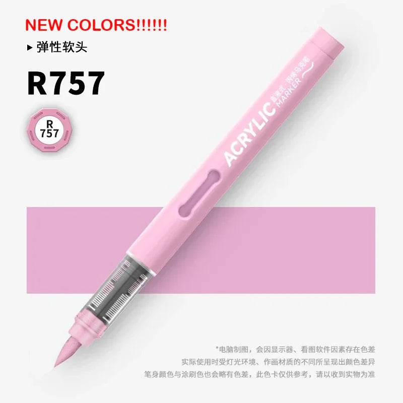 Buy The Best By Artsulli - Art is Long Life Short - GRASP 1PC 120 Colors Direct-liquid Acrylic Brush Markers Pen Waterproof Pens Soft