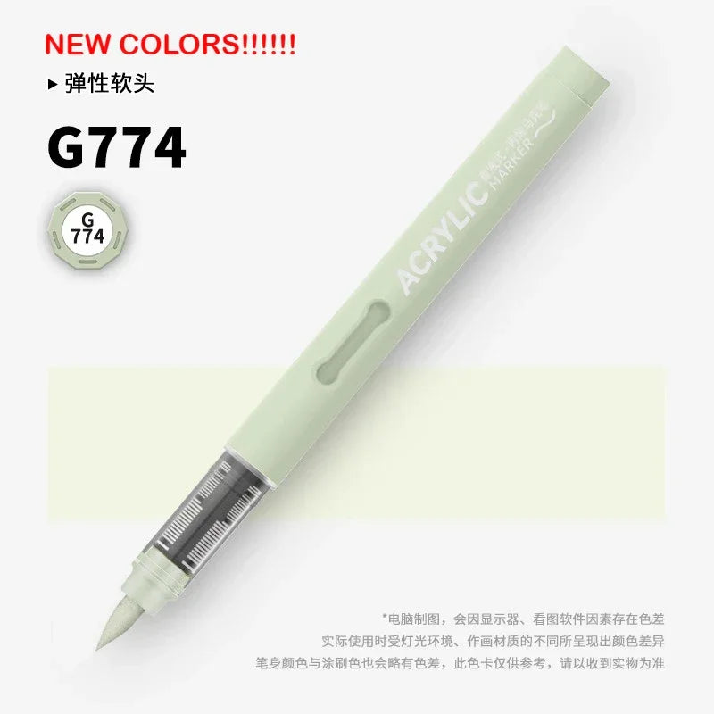 Buy The Best By Artsulli - Art is Long Life Short - GRASP 1PC 120 Colors Direct-liquid Acrylic Brush Markers Pen Waterproof Pens Soft