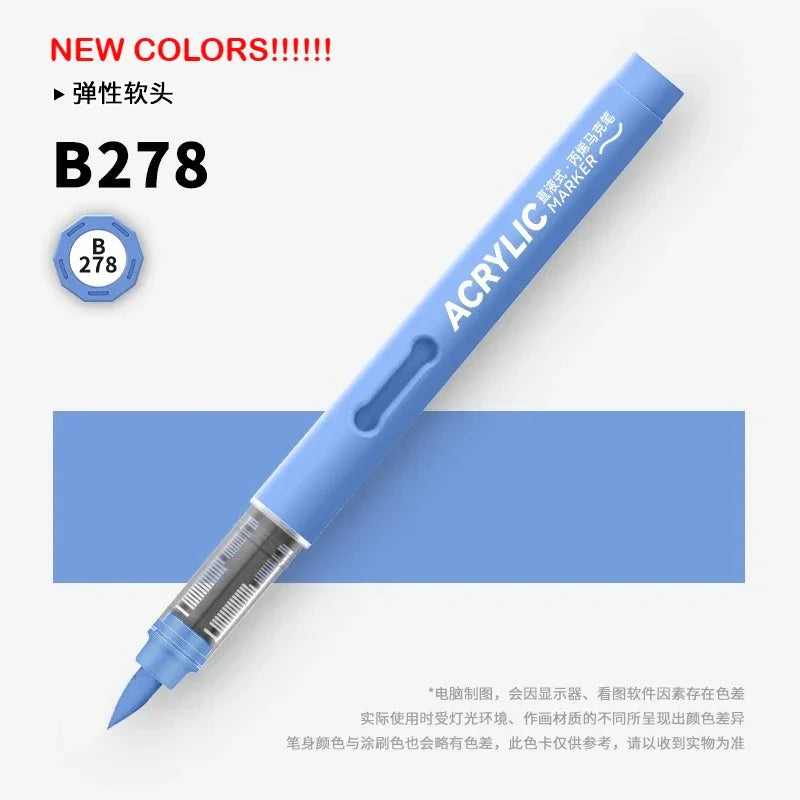Buy The Best By Artsulli - Art is Long Life Short - GRASP 1PC 120 Colors Direct-liquid Acrylic Brush Markers Pen Waterproof Pens Soft