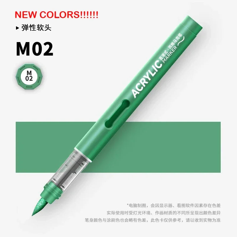 Buy The Best By Artsulli - Art is Long Life Short - GRASP 1PC 120 Colors Direct-liquid Acrylic Brush Markers Pen Waterproof Pens Soft