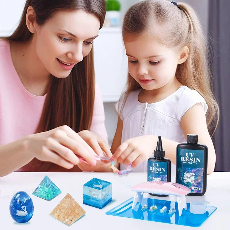 Buy The Best By Artsulli - Art is Long Life Short - Hard UV Resin Glue Kit Fast Curing Epoxy with Mixing Tools for Starter Supplies Craft