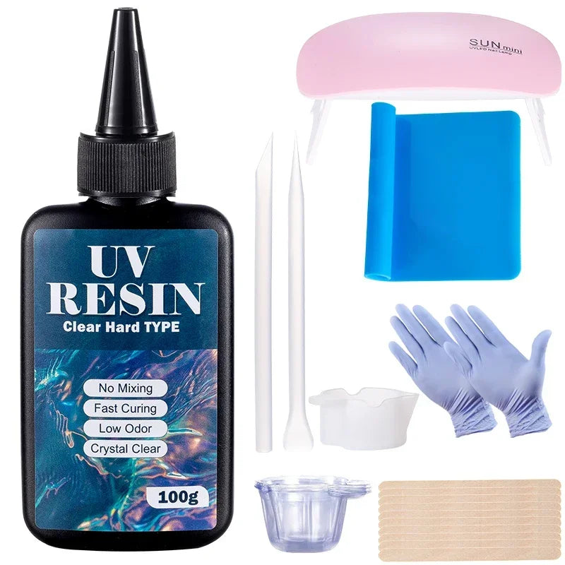 Buy The Best By Artsulli - Art is Long Life Short - Hard UV Resin Glue Kit Fast Curing Epoxy with Mixing Tools for Starter Supplies Craft
