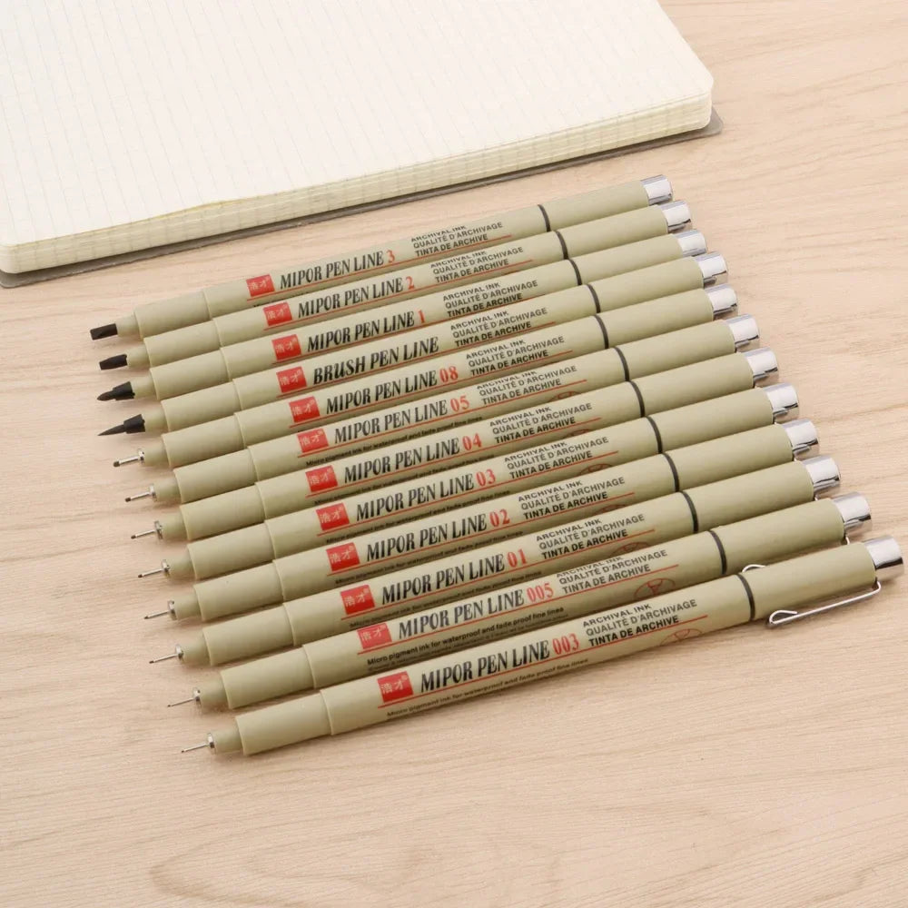 Buy The Best By Artsulli - Art is Long Life Short - High Quality Micron Pigment Neelde Soft Brush Drawing Pen 003 005 Waterproof Marker